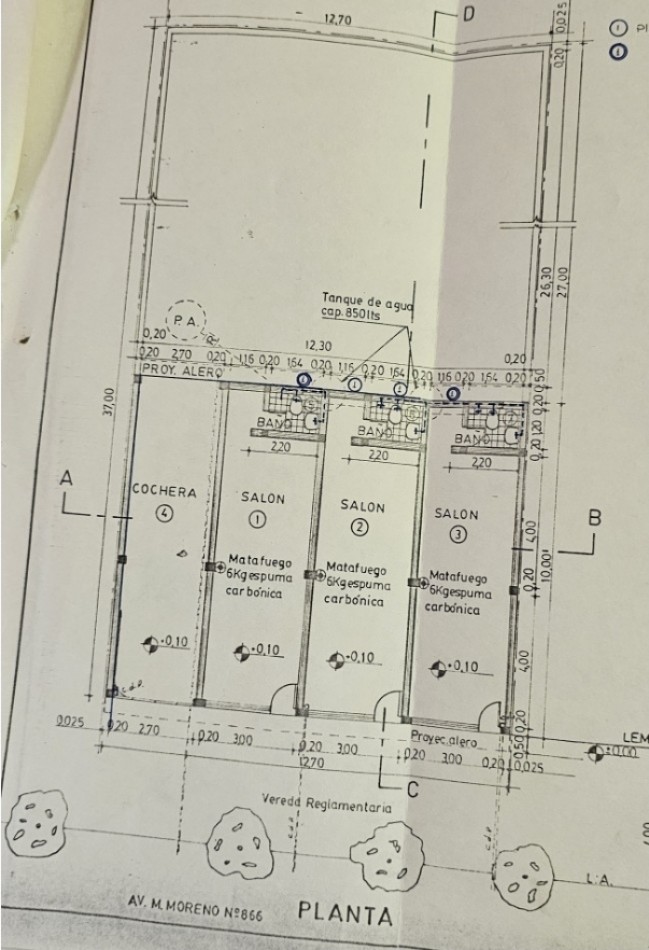 Venta de 3 Locales Comerciales Sobre Avenida Moreno con Galpon y Garaje, cuenta con 427 m² - San Rafael