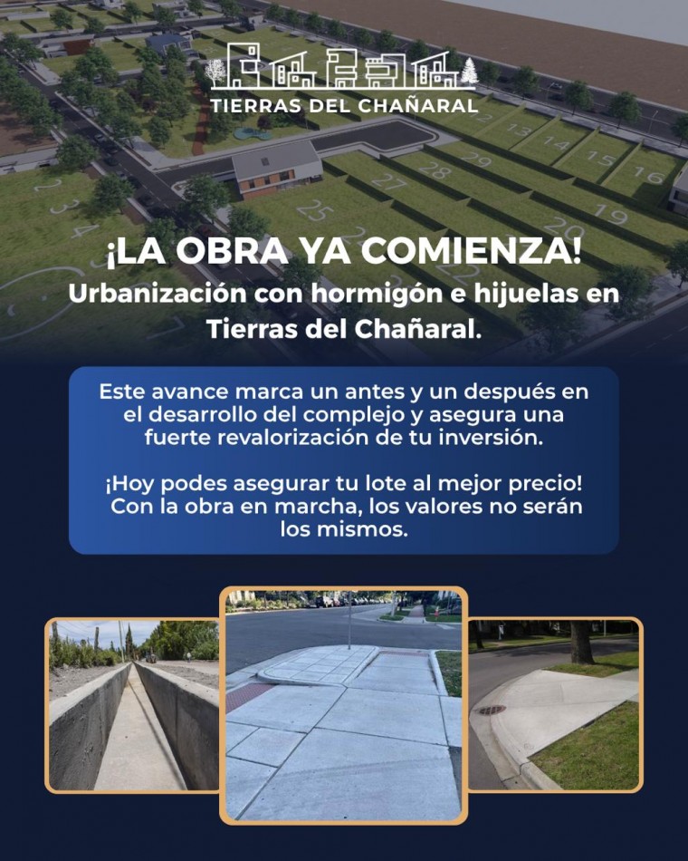Lotes de 400 m² zona las Virgenes, Chañaral, Rawson. Ideal emprendimiento. 