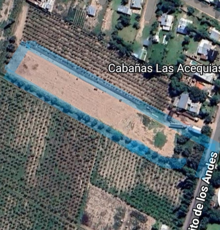 Vendo Lote 7400 m² con Avance pilastras, puente, pozo, olivos. Sonbre Ejercito de los Andes Rama Caida. Ejercito de los Andes. San Rafael. Mendoza 